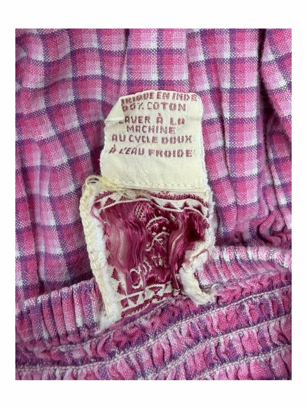 Cornelloki Pink Plaid Smocked Dress Size 2 Sundress April Cornell Embroidered 2T